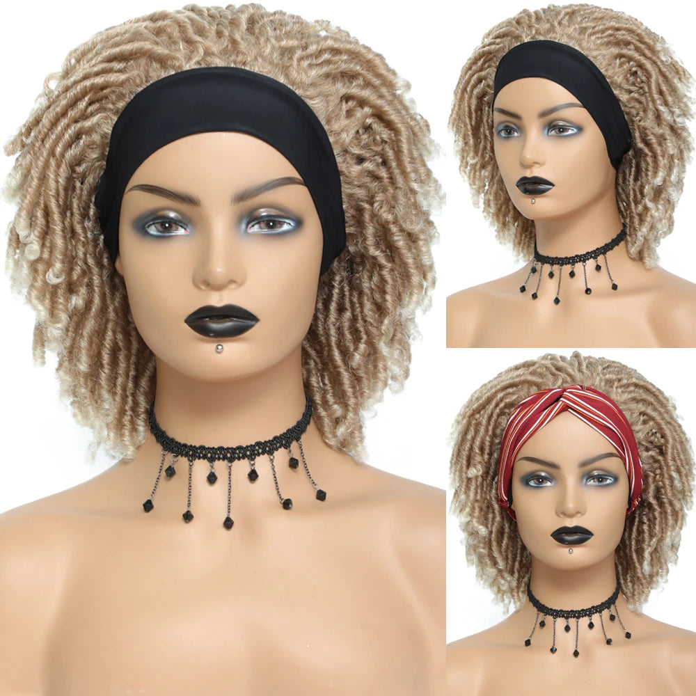 Dreadlock Headband Wigs for Women blonde