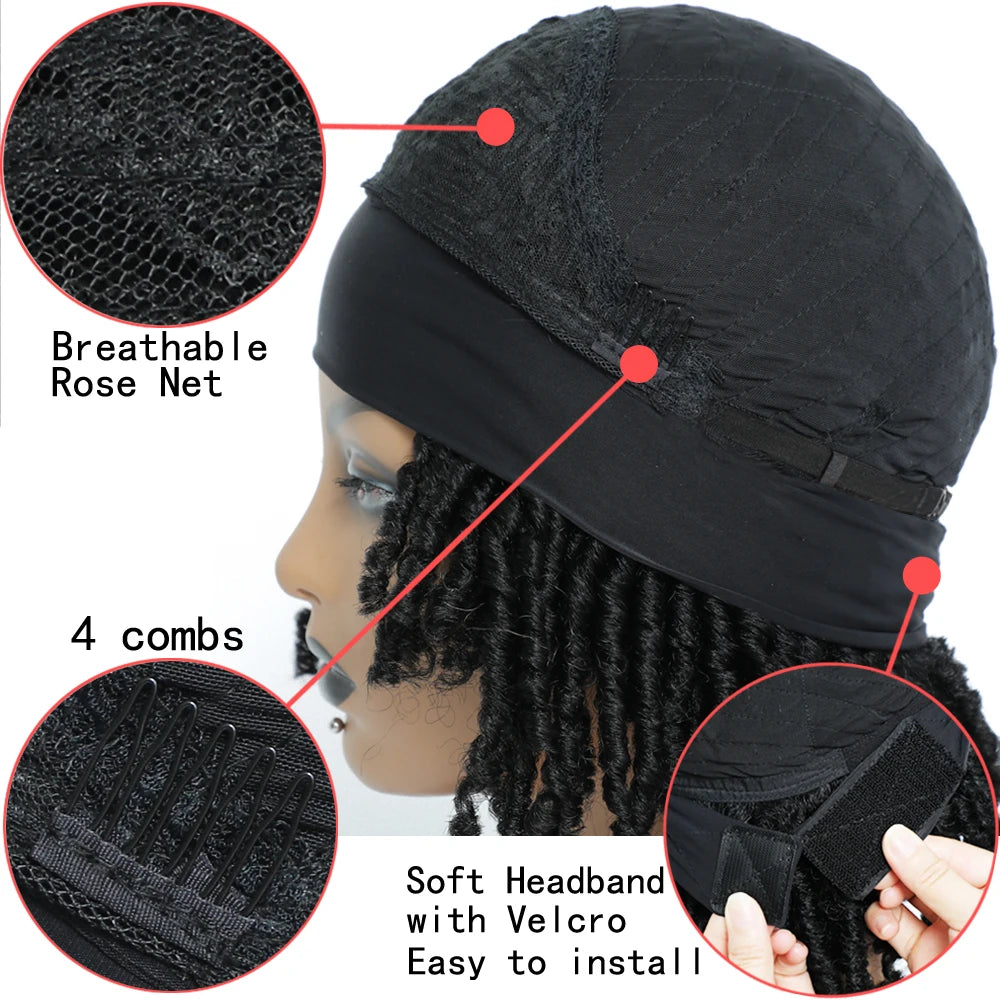 Dreadlock Headband Wigs for Women cap