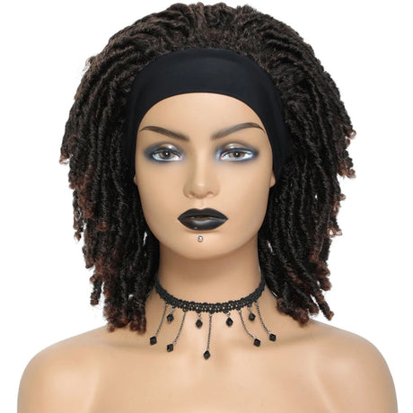 Dreadlock Headband Wigs for Women black/ brown
