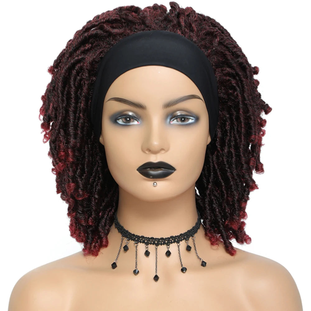 Dreadlock Headband Wigs for Women red
