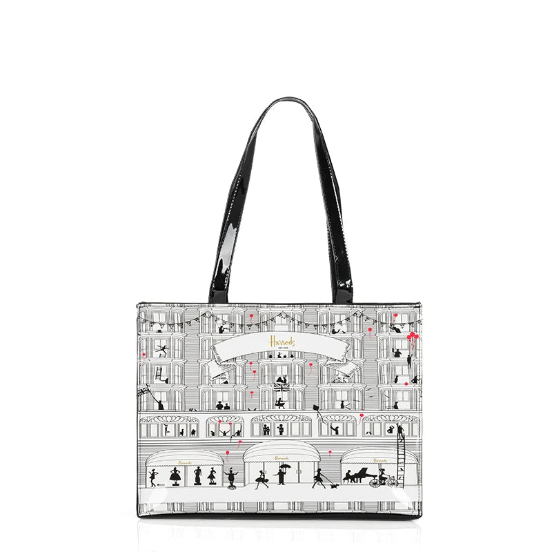 silver tote bag