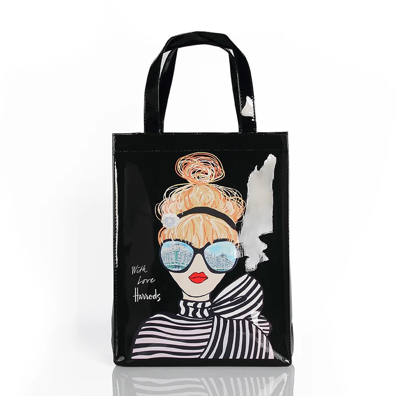 black eco friendly tote bag