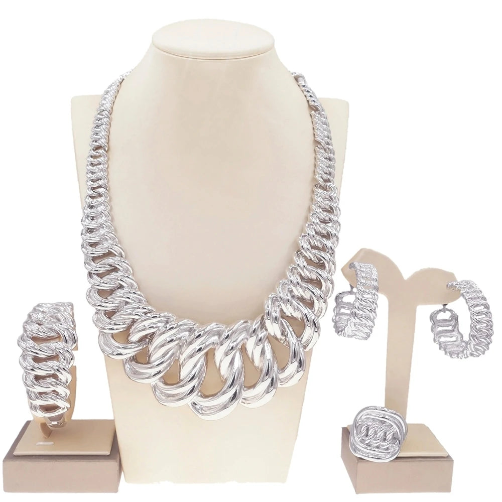 Electric Italy Silver Plated Jewelry Set