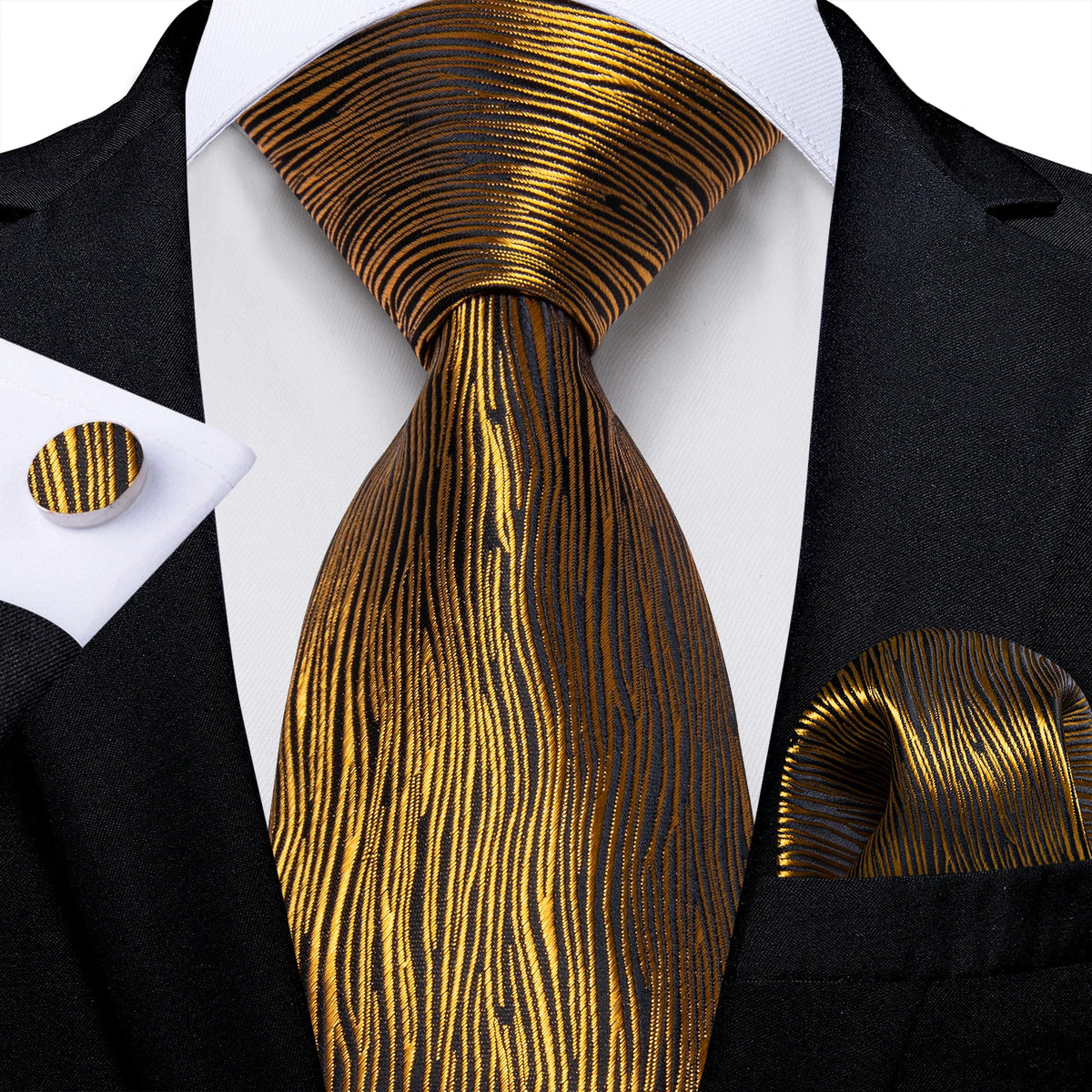 Elegant Beige Yellow Floral Plaid Paisley Men Ties
