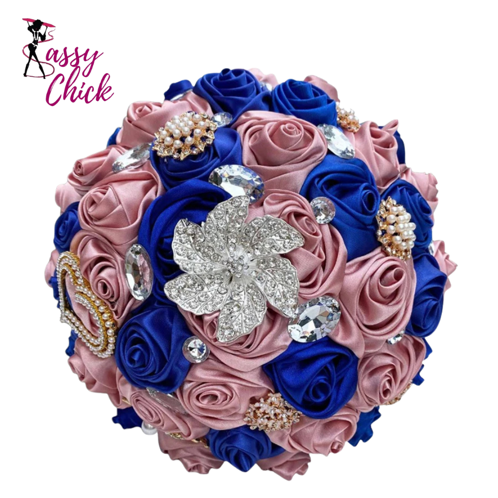 Elegant Bridal Wedding Bouquet Sassy Chick Logo