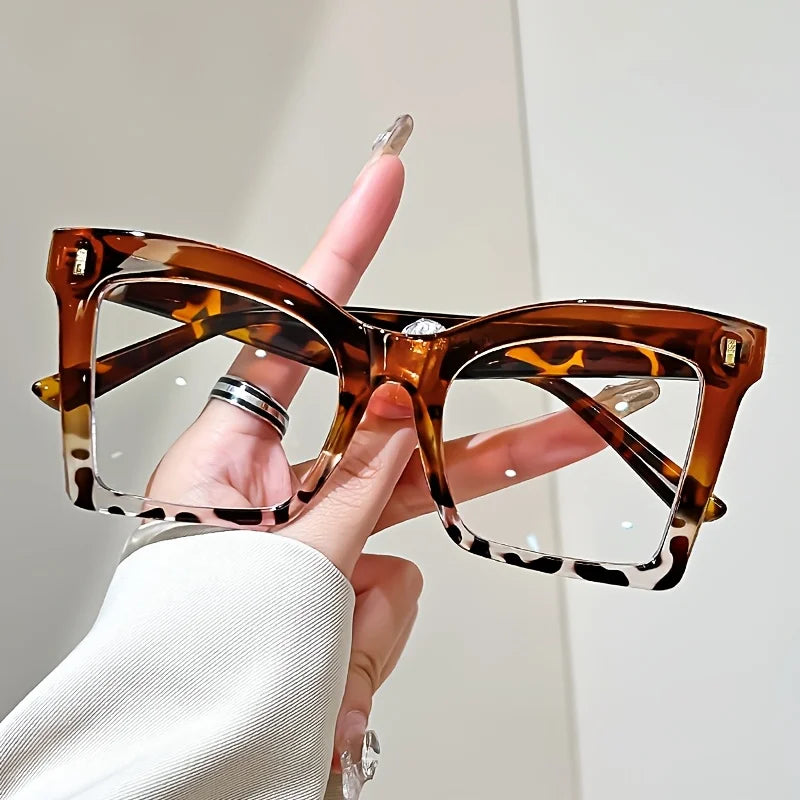 brown leopard eyeglasses