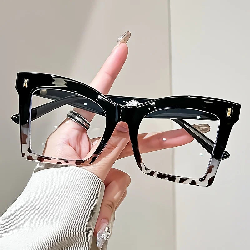 black leopard eyeglasses