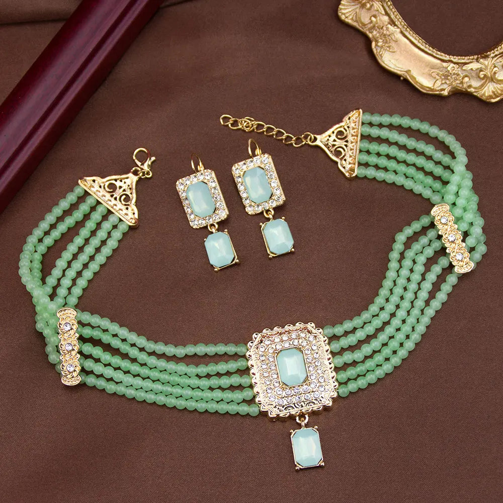 green Elegant Morocco Jewelry Set