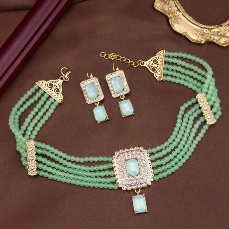 green Elegant Morocco Jewelry Set