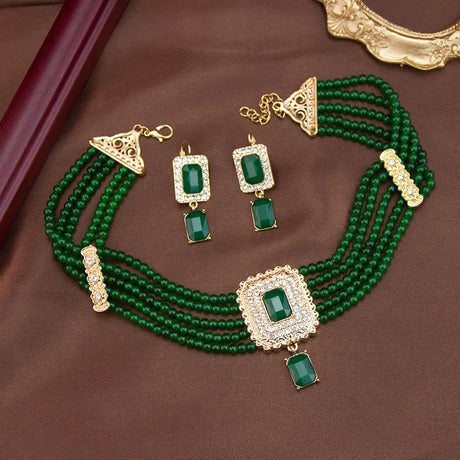 green Elegant Morocco Jewelry Set