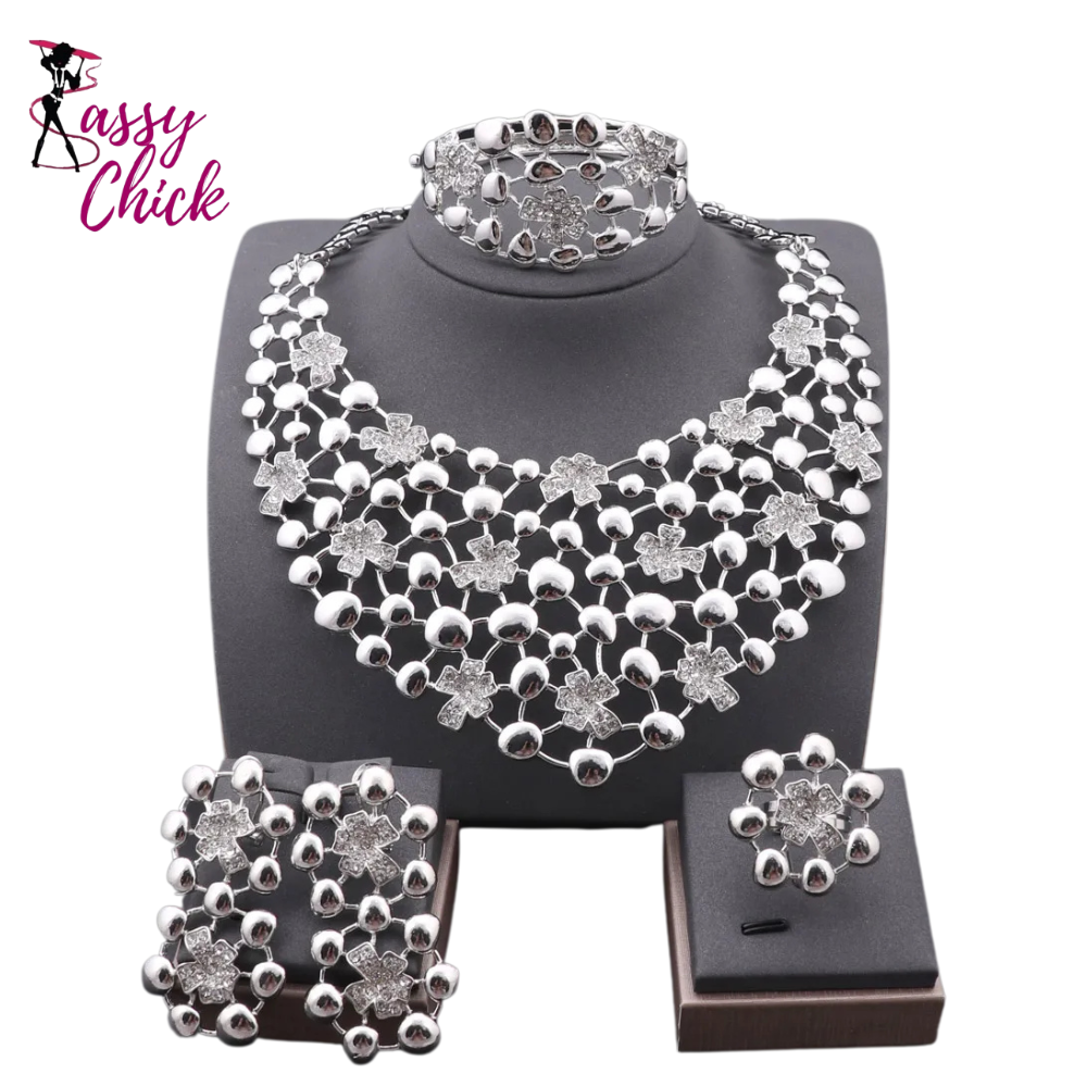 Elegant Silver Plated Jewelry Sets Sassy Chick Logo