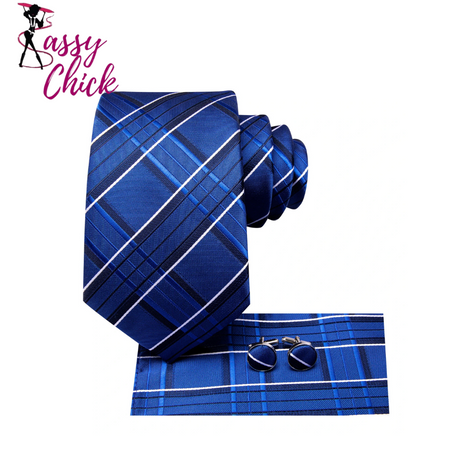 Elegant Tie Hanky Cufflinks Set Sassy Chick Logo