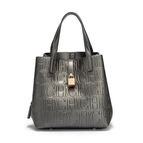 Silver Embossed Handheld Bun Shopping Bag