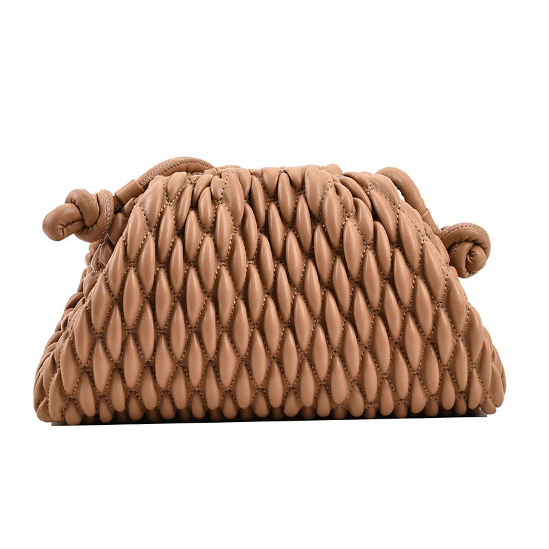 brown messenger handbag
