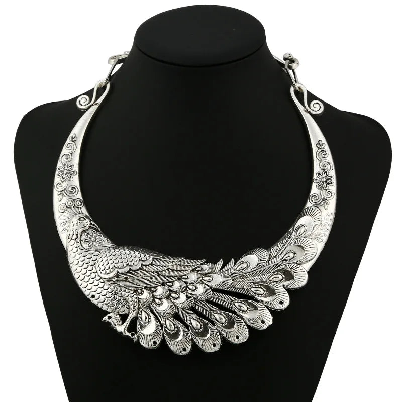 Ethnic Collar Silver Laser Jewelry