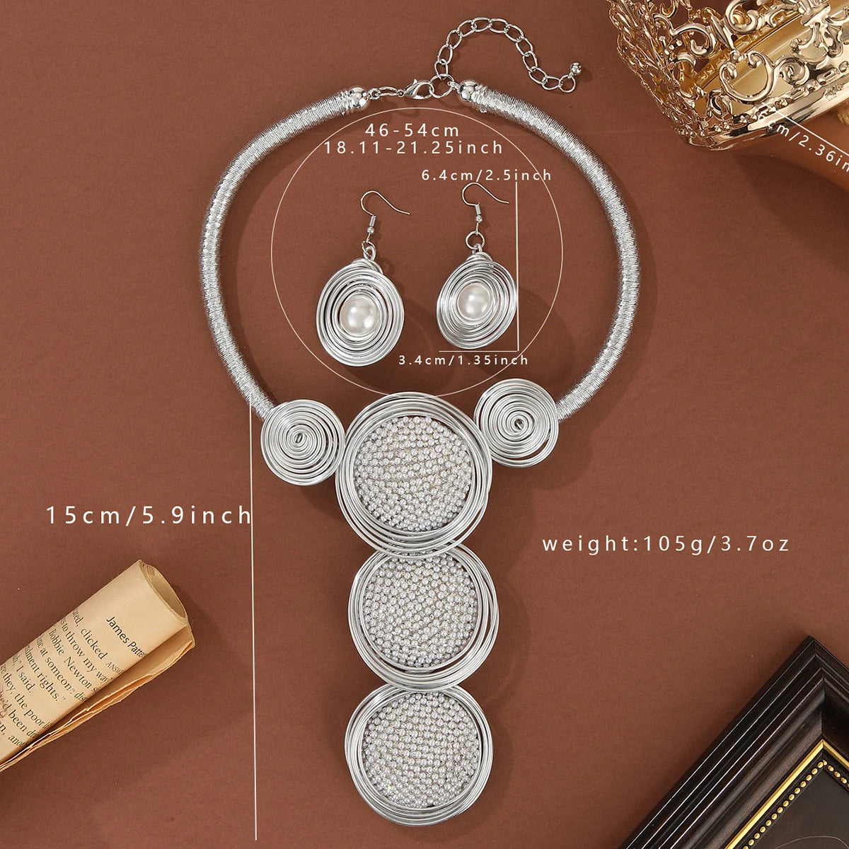 size of Exaggerate Aluminum Circle Jewelry Sets