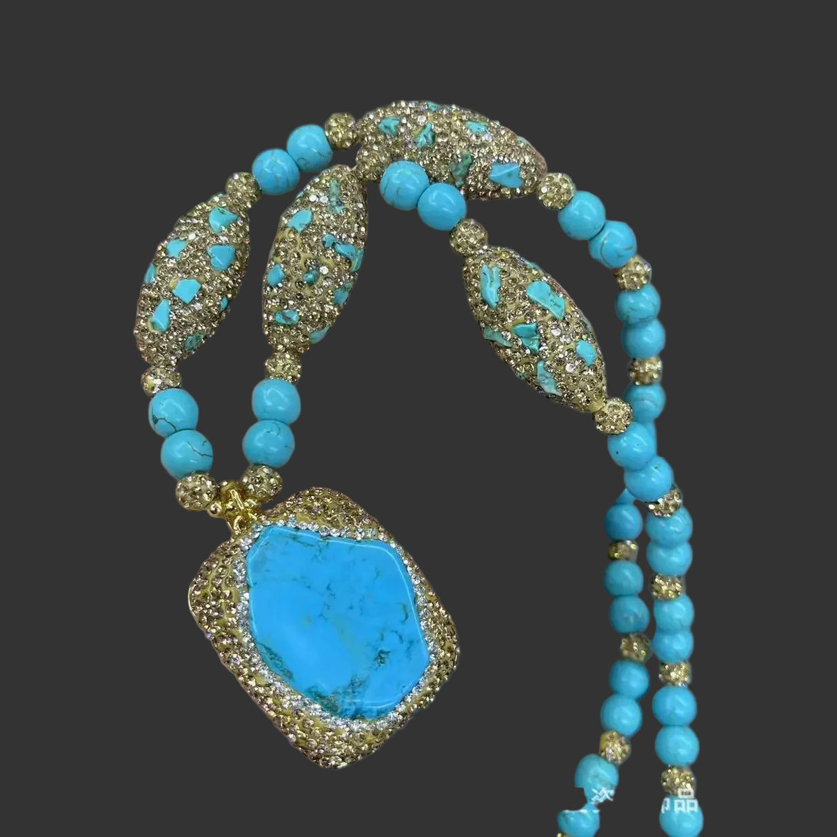 Exaggerated Square Turquoise Natural Stone Jewelry