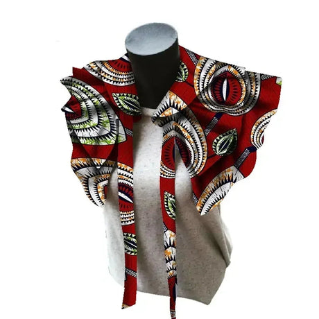Fabric Necklaces Print Ankara Red