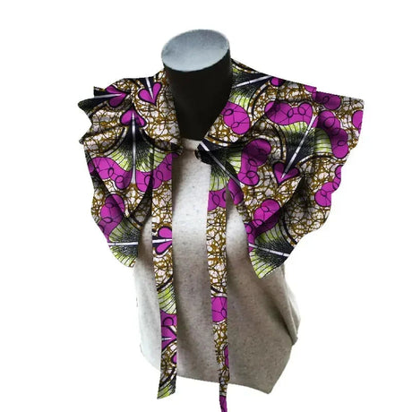 Fabric Necklaces Print Ankara purple