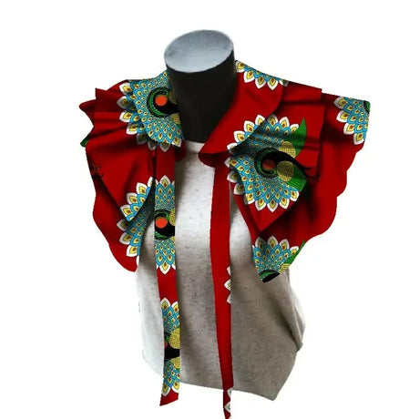 Fabric Necklaces Print Ankara Red