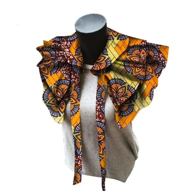 Fabric Necklaces Print Ankara orange
