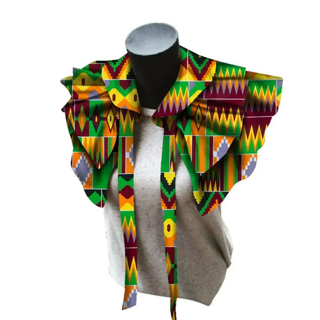 Fabric Necklaces Print Ankara green