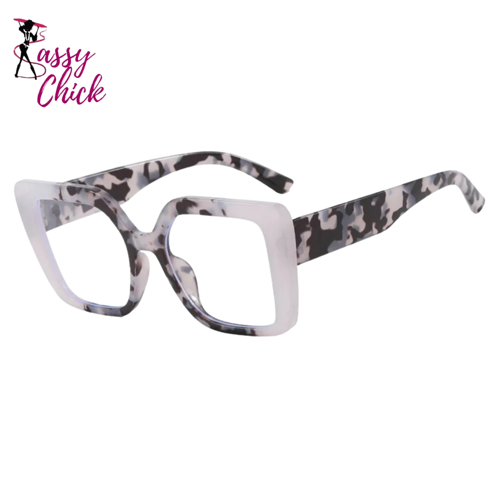 Fashion Anti-Blue Light Eyeglasses Optical Lens Sassy Chick Logo