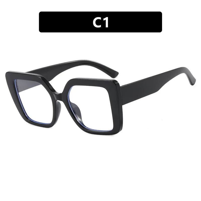 Black Fashion Anti-Blue Light Eyeglasses Optical Lens