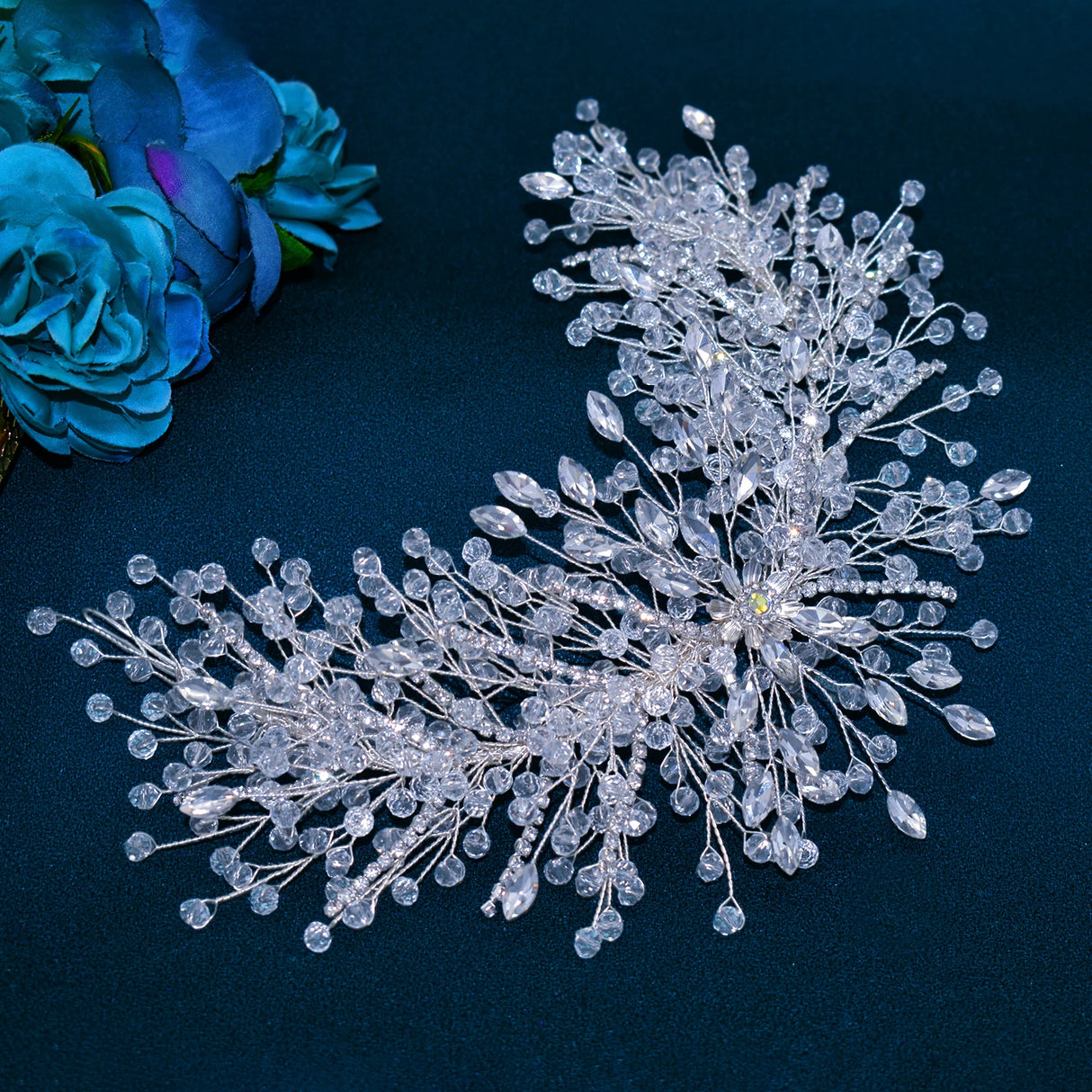 silver hair piece