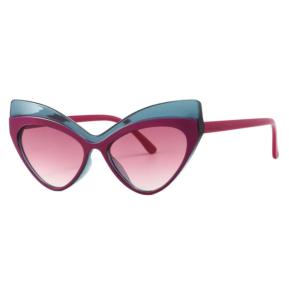 blue/purple frame gradient purple lens sunglasses