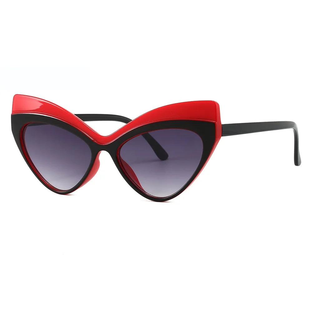 red/black frame gradient black lens sunglasses