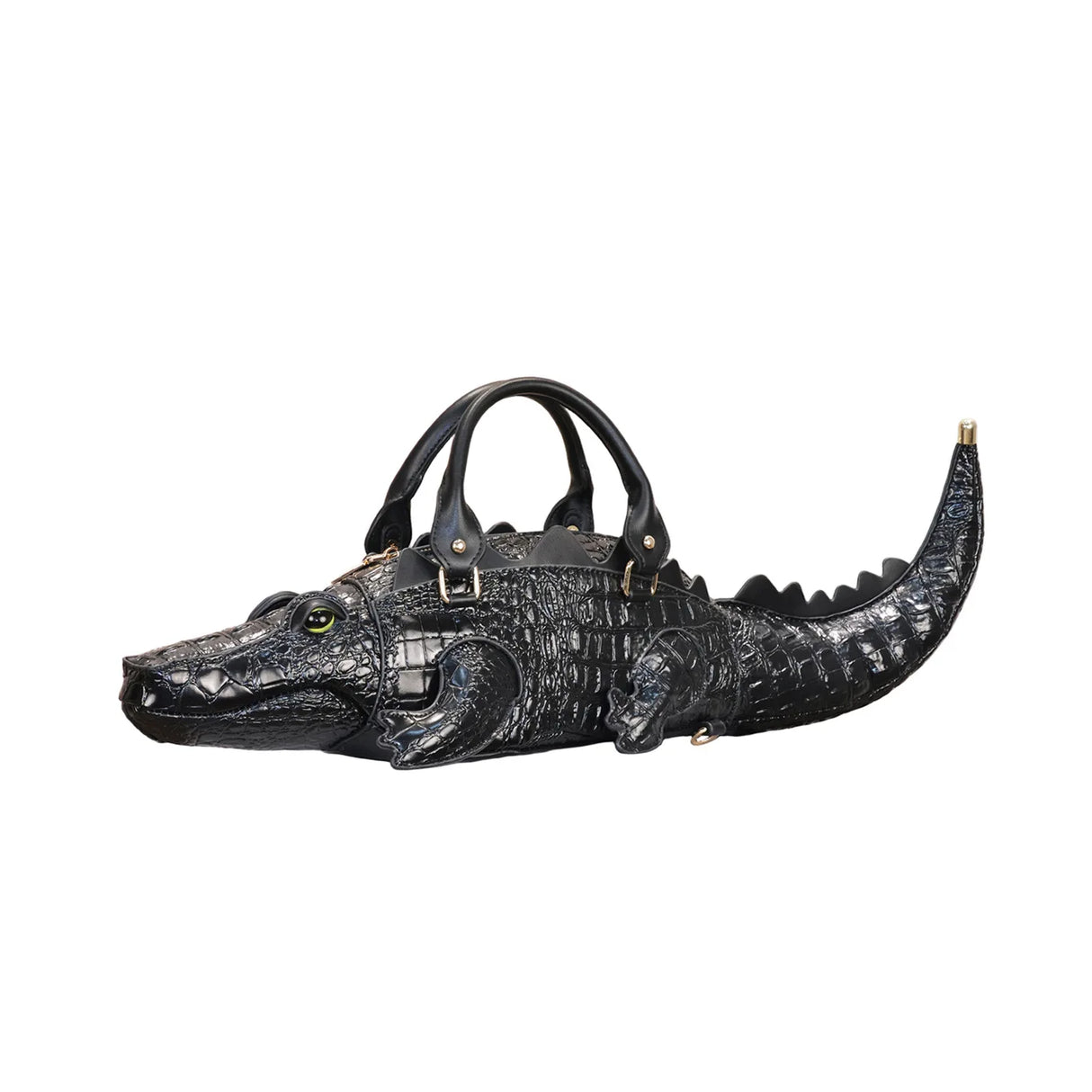 Black Fashion Crocodile Shape Handbag