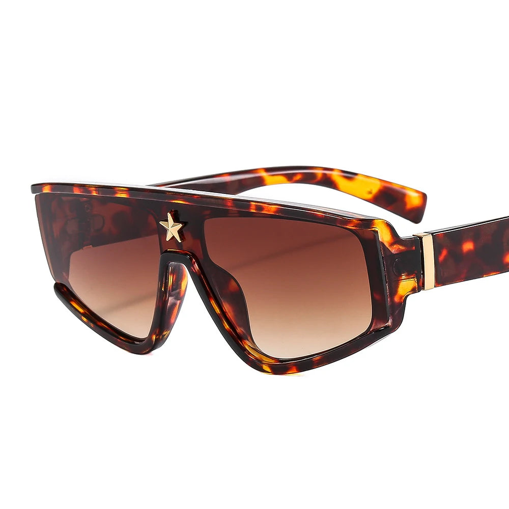 Leopard Fashion Gradient Punk Designer Sunglasses