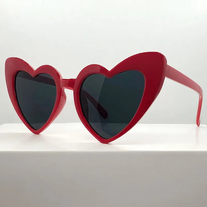 Red Fashion Heart Shaped UV400 Sunglasses