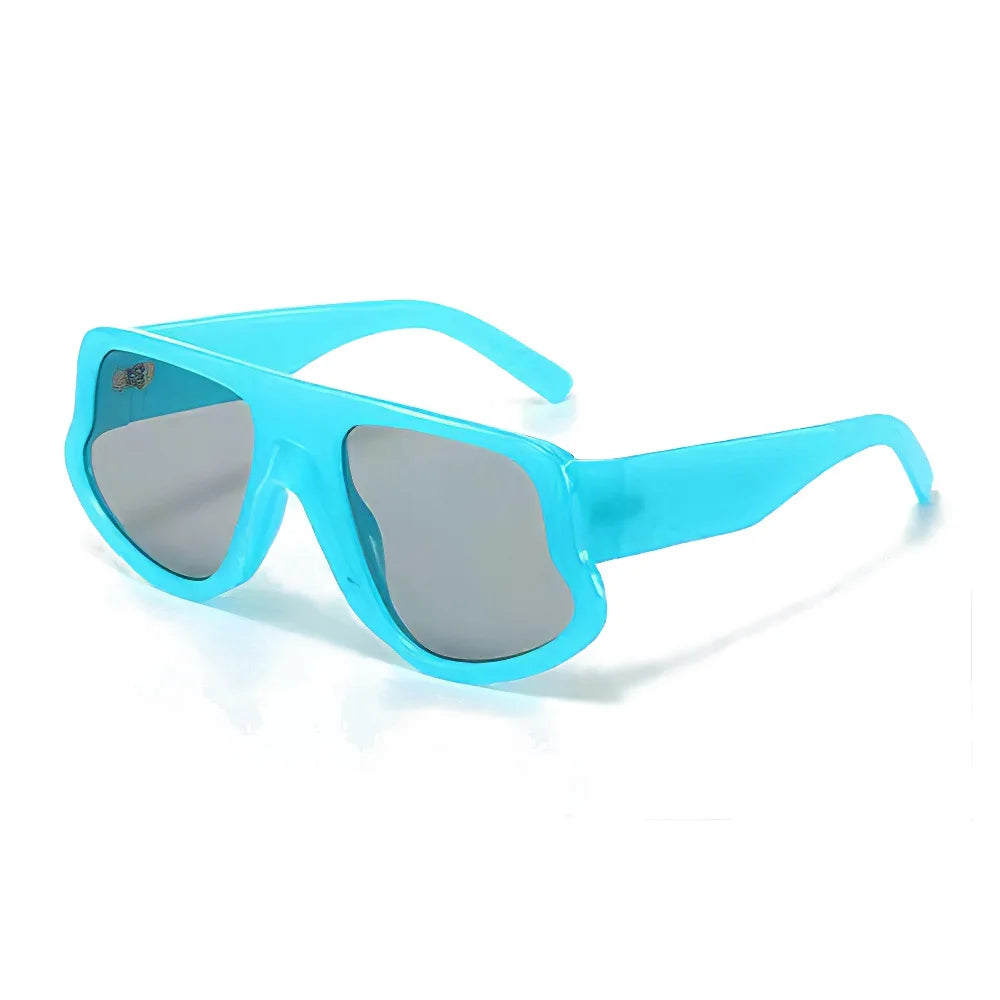 blue Fashion Rectangle Women Sunglasses