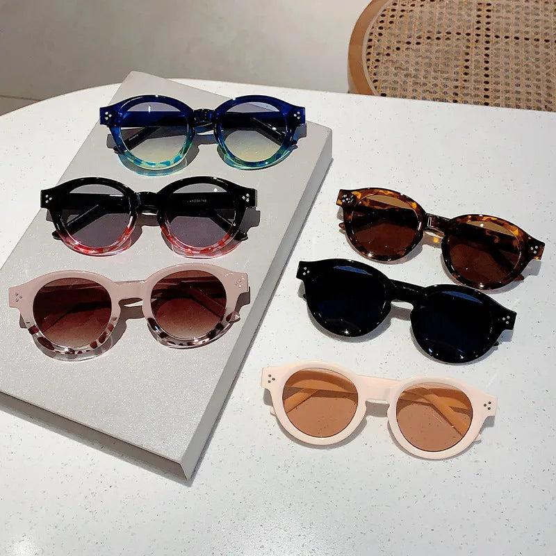 Collection of Fashion Rivets Gradient Candy Color Sunglasses