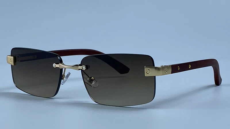 Fashion Square Rimless Sunglasses