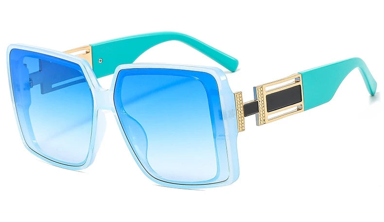 Fashion Square Sunglasses green/ blue