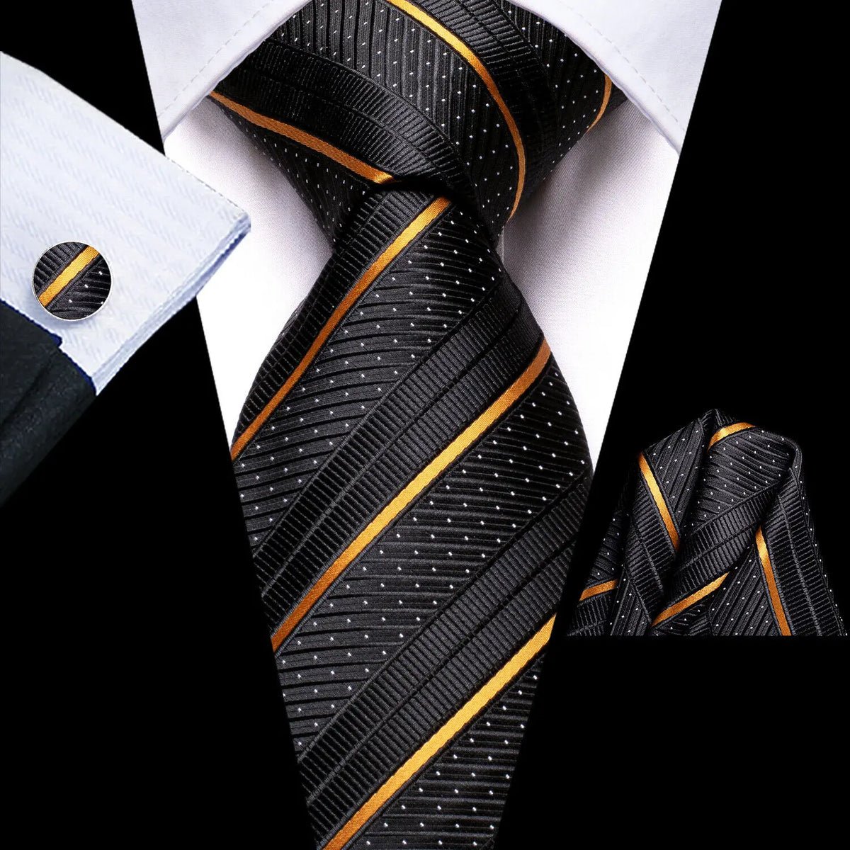 Fashion Striped Wedding Party Necktie Set