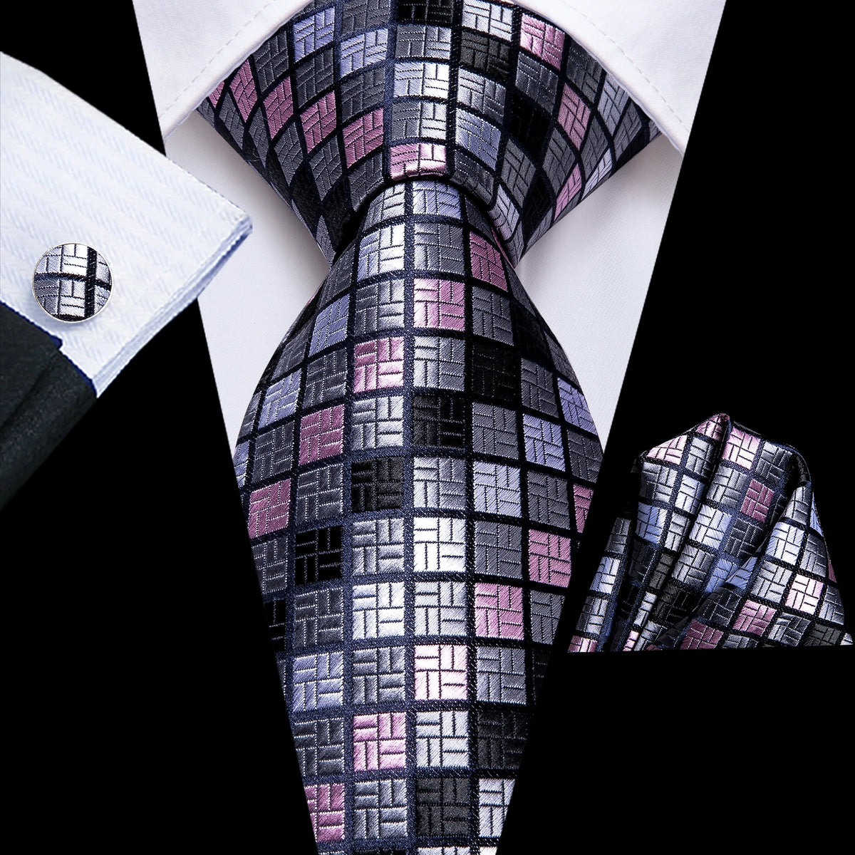 Fashion Striped Wedding Party Necktie Set