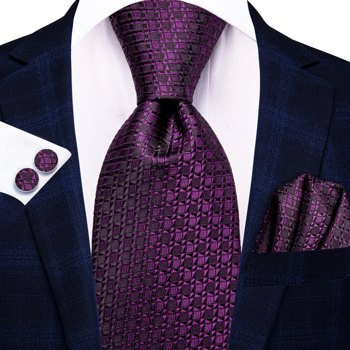 Fashion Striped Wedding Party Necktie Set