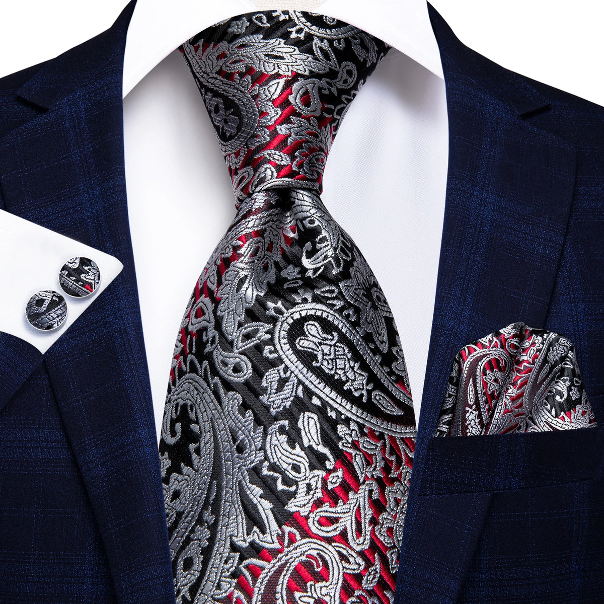 Fashion Striped Wedding Party Necktie Set