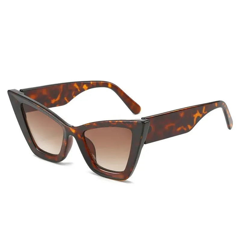Leopard Fashion Triangle Frame Cat-eye Sunglasses