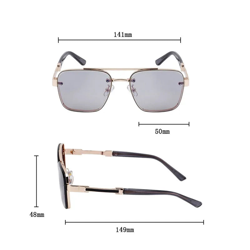 Size of Fashion Vintage Square Men Sunglasses