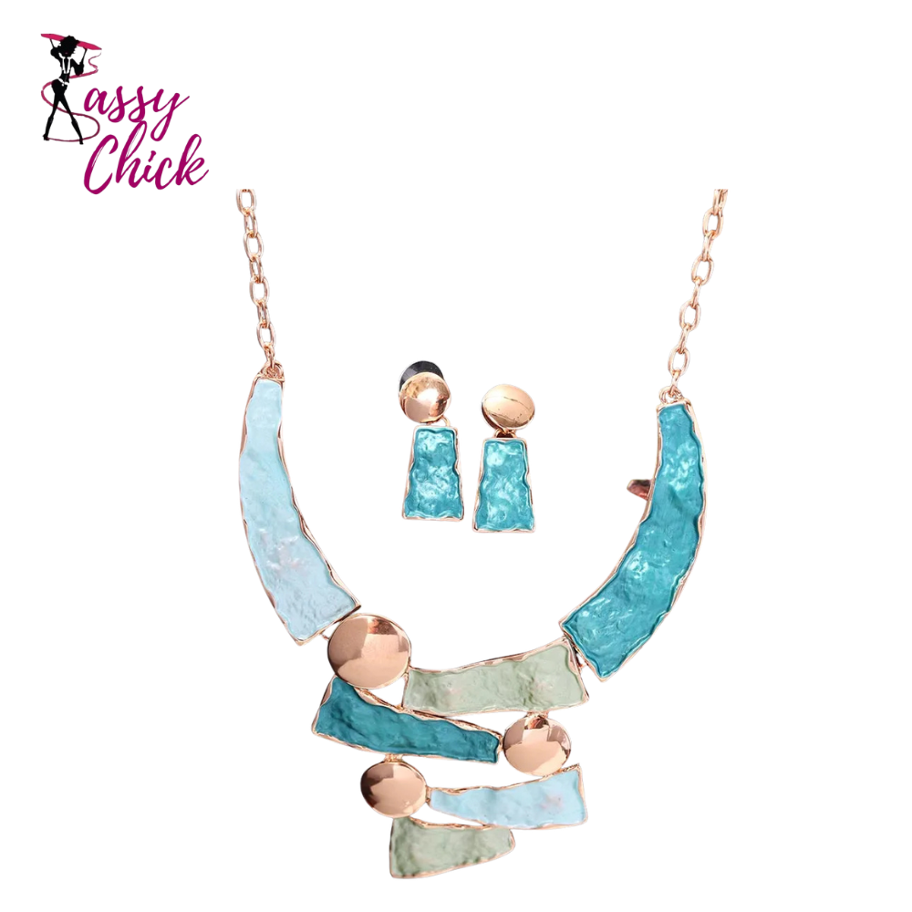 Fashion Zinc Alloy Geometric Jewelry Set Sassy Chick Logo