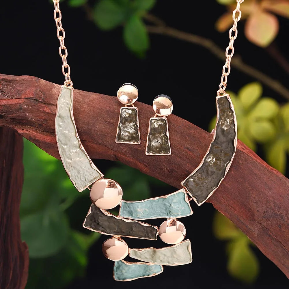 Brown Fashion Zinc Alloy Geometric Jewelry Set