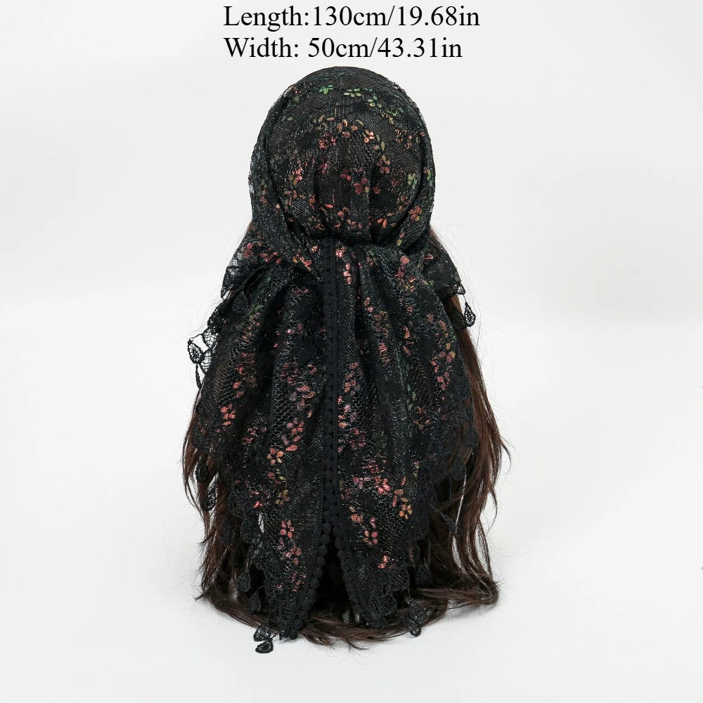 Size of Fashionable Embroidered Polyester Square Scarf
