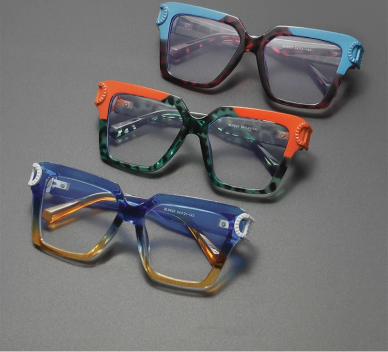 Collection of Fashionable Large Frame Square Myopia Eyeglasses