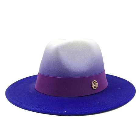 white blue fedora jazz hat