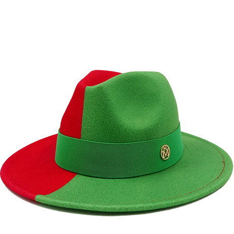 red green fedora jazz hat